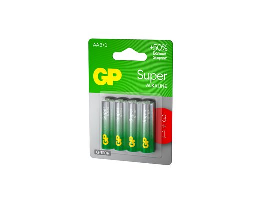 Батарейка GP Super Alkaline 15А АA 3+1 шт